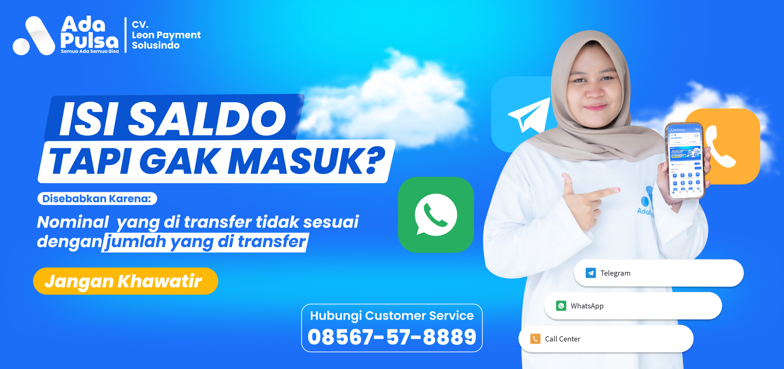 ISI SALDO NGGAK MASUK