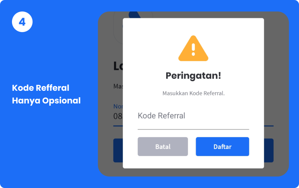 Kode Refferal Hanya Opsional - Ada Pulsa