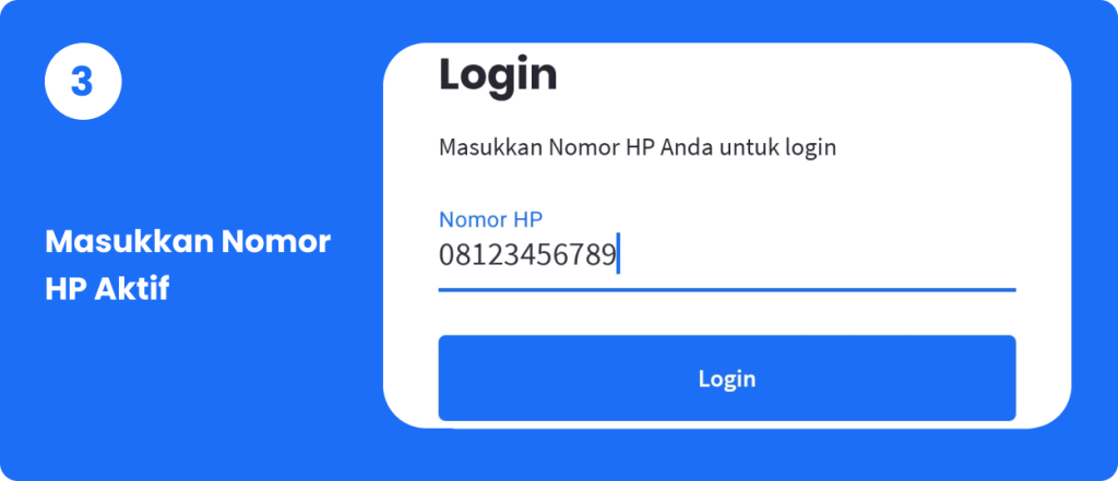 Masukkan Nomor HP Aktif - Ada Pulsa
