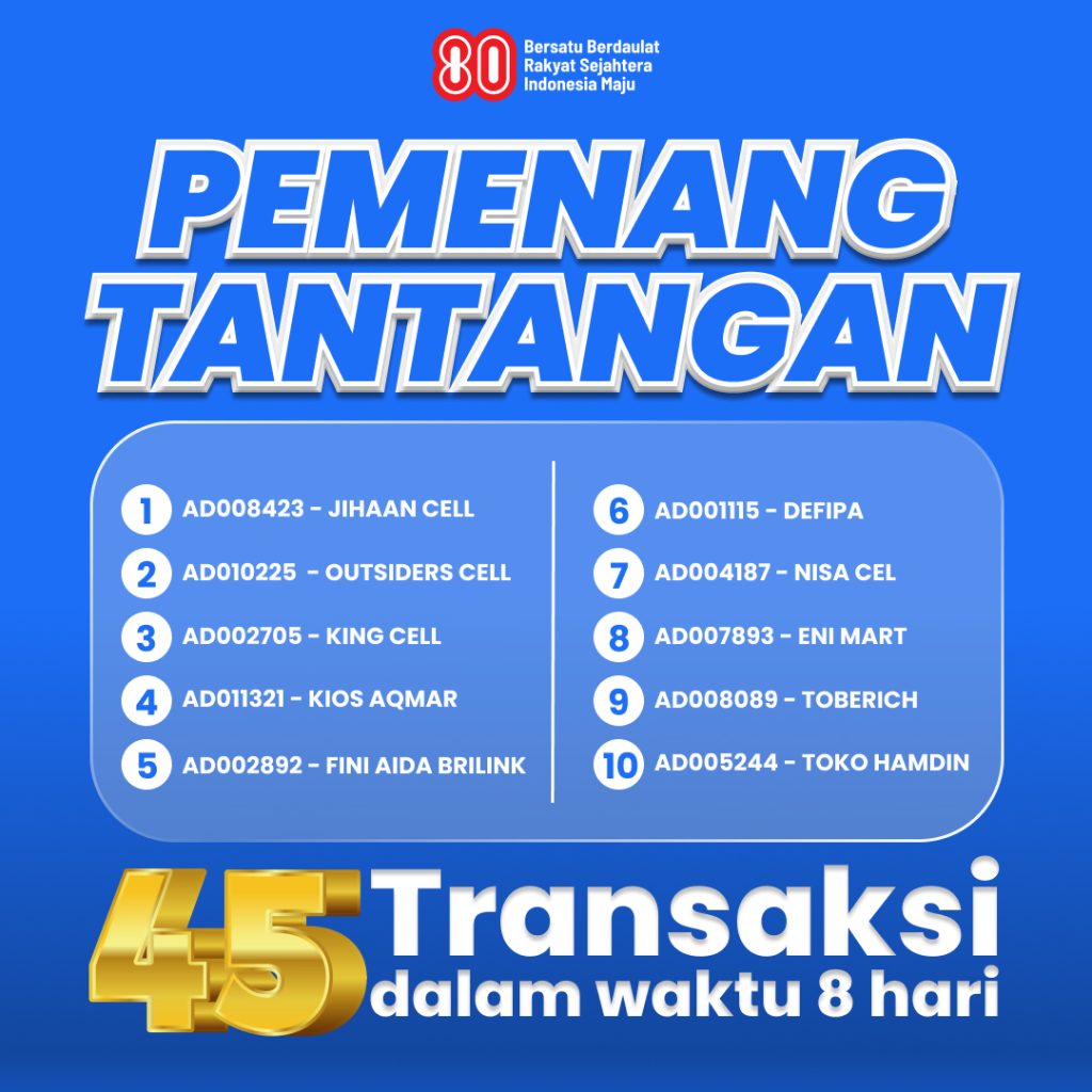 PEMENANG TANTANGAN TRX ADA PULSA SPESIAL KEMERDEKAAN - ADA PULSA
