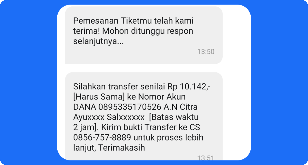 Respon Tiket - Ada Pulsa