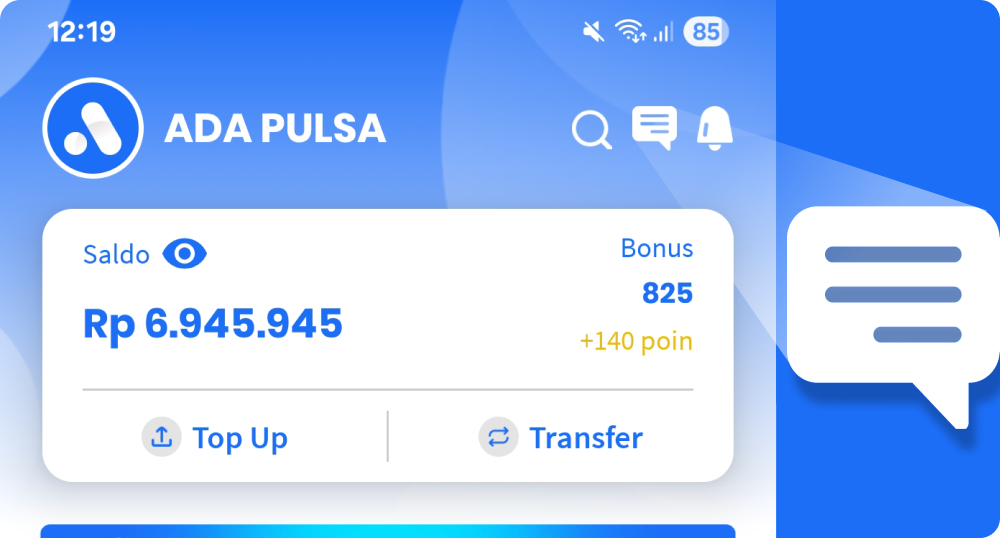 Menu Chat - Ada Pulsa New