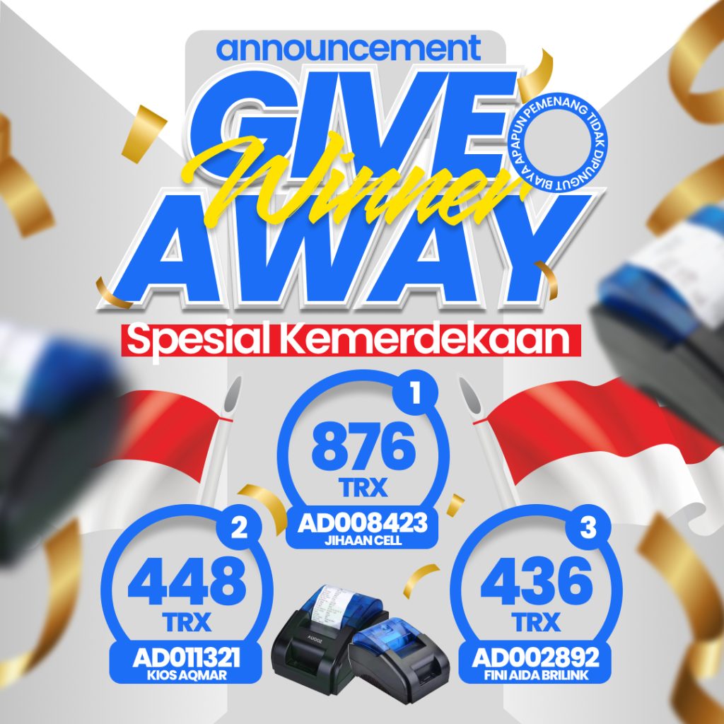 PEMENANG GIVEAWAY SPESIAL KEMERDEKAAN - ADA PULSA